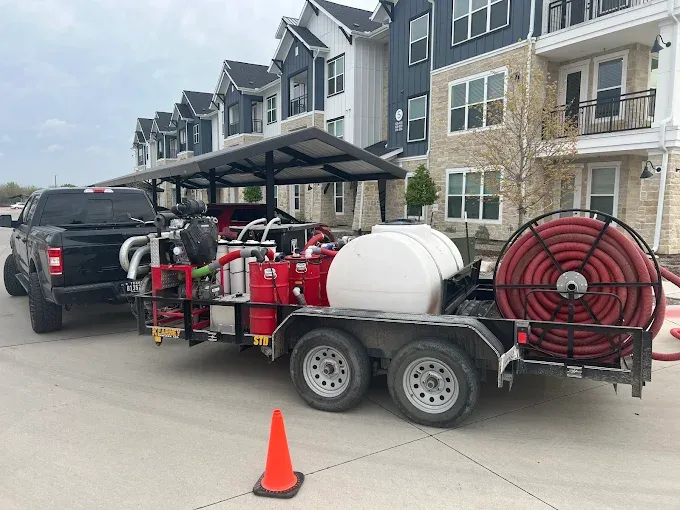 Surface Pro Power Wash rig at an apartment community in McKinney, TX